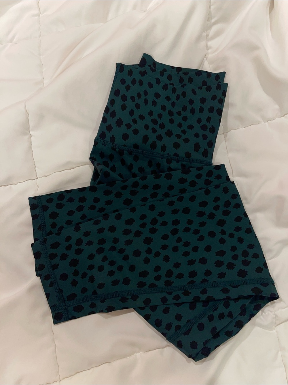 aerie Teal Green & Black Dot High-Waist Leggings